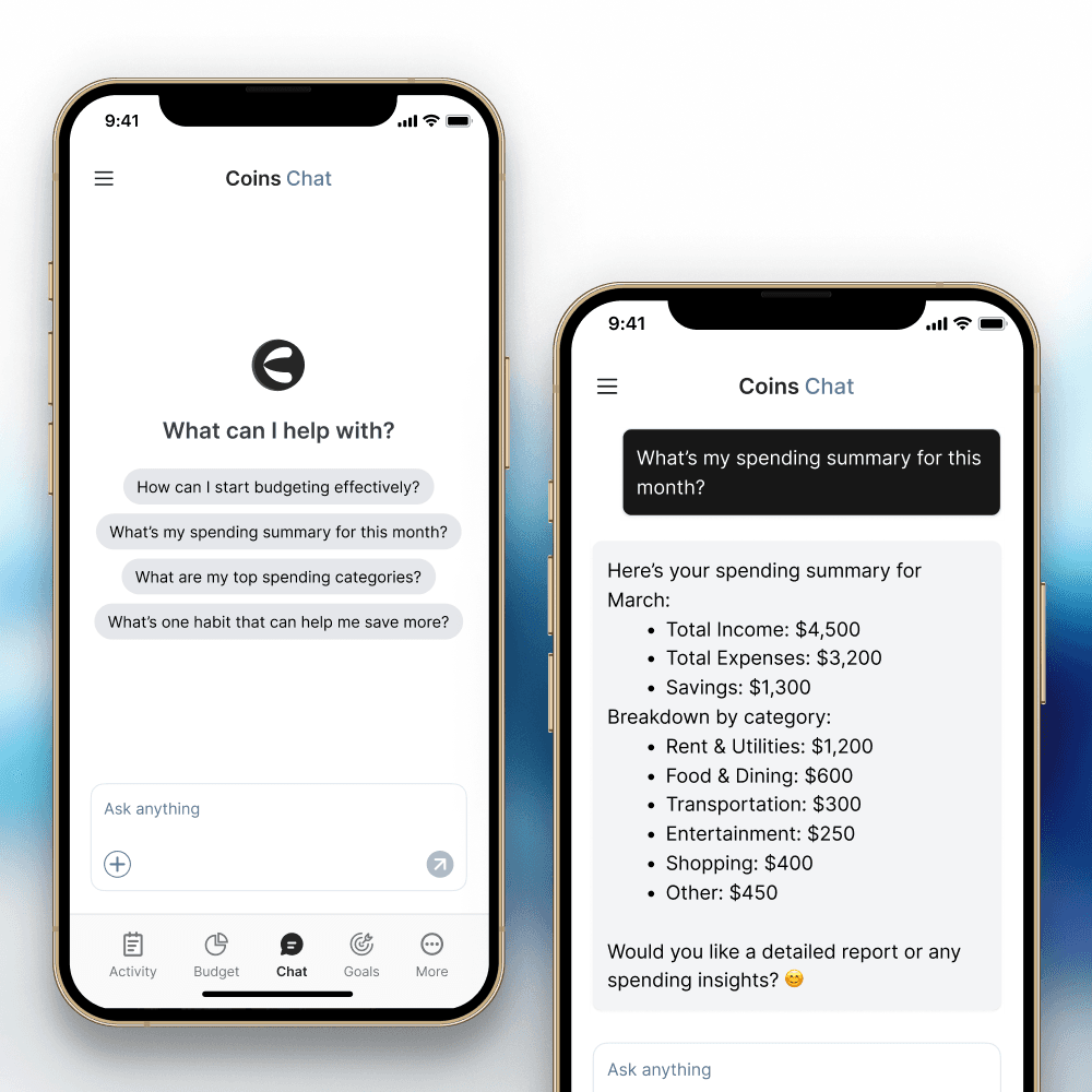 AI Chat Assistant interface